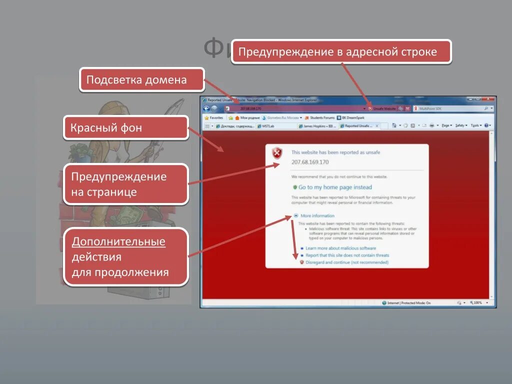Адресный фишинг. Комбинированный вид фишинга. Фишинг предупреждение. Предупреждение на сайте. Домен red