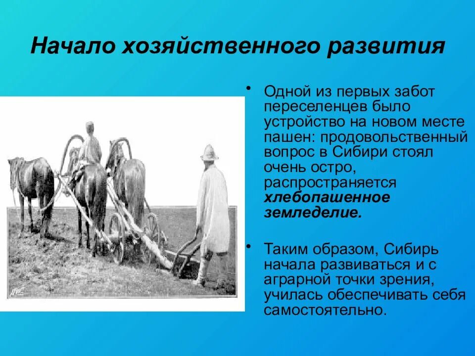 Таким образом в начале. Земледелие народов Сибири 17 века. Основные занятия переселенцев. Переселенцы в Сибирь 17 век. Хозяйственная деятельность русских.