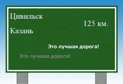 Расстояние цивильск