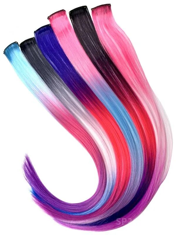 Цветные пряди. Разноцветные пряди волос. Искусственные цветные пряди волос. Цветные поядки для волос.
