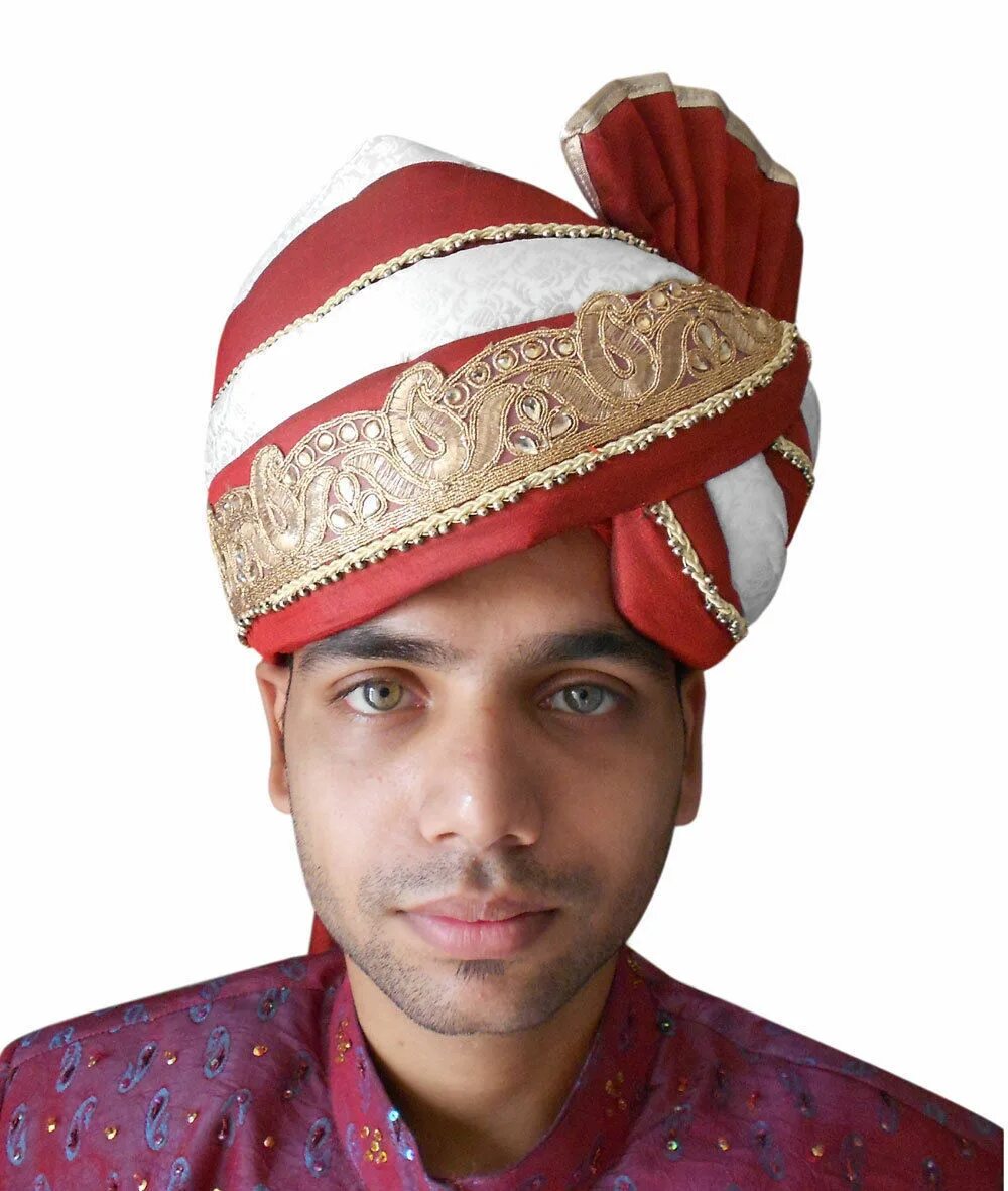 Индийская шляпа. Пакистан тюрбан. Арабский головной убор. Тюрбан головной убор мужской.