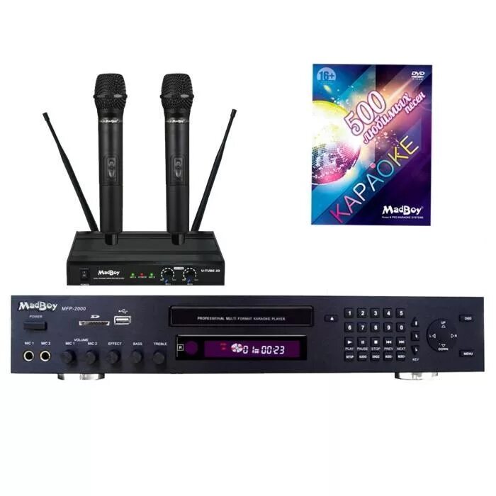 Аппаратура для караоке. Караоке madboy mfp-2000. караоке система madboy mfp-2000. madboy u-tube 20 комплект беспроводных микрофонов. караоке-система madboy present-4.