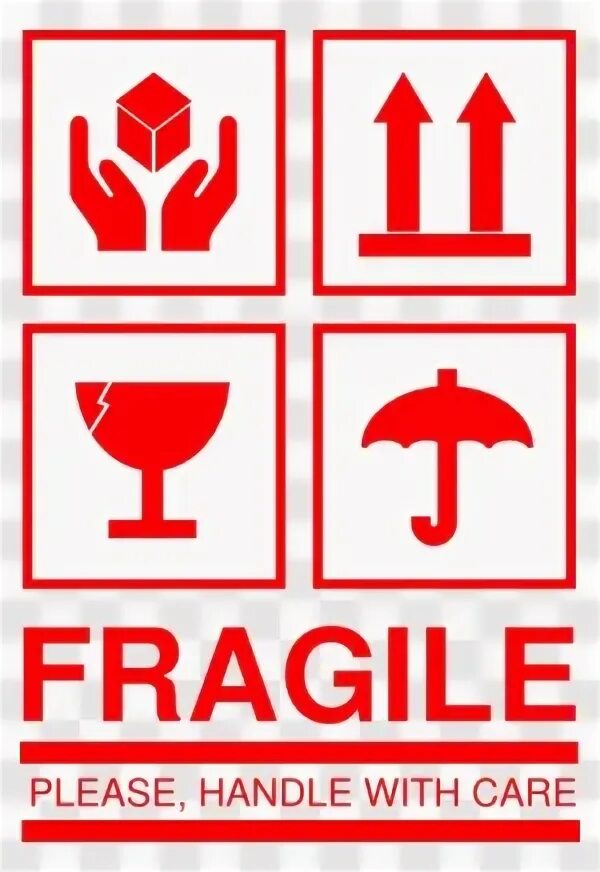 Fragile x. Fragile. fragile stop. handle with care.