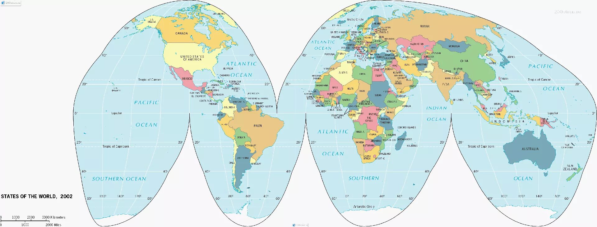 Реальные Размеры стран на карте без искажения. Масштаб карты материков