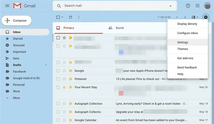 Перейти в gmail