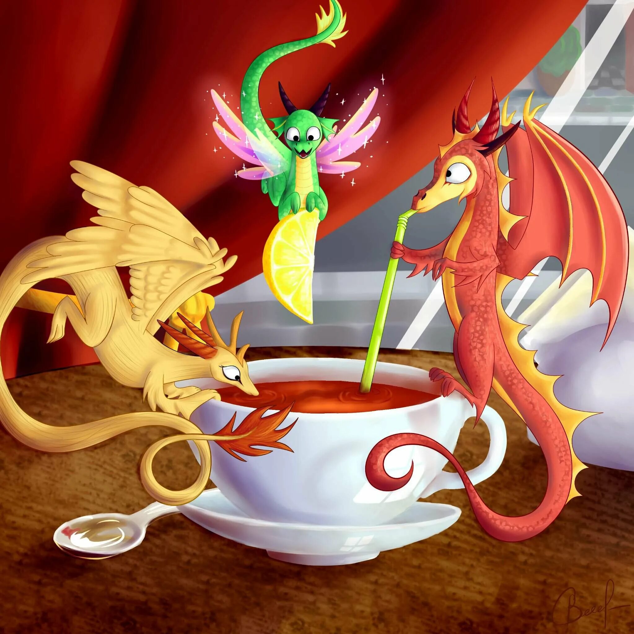 Доброе утро год дракона. Чашка с драконом. Чашка с драконом. Дракон с добрым утром. Пьющий дракон.