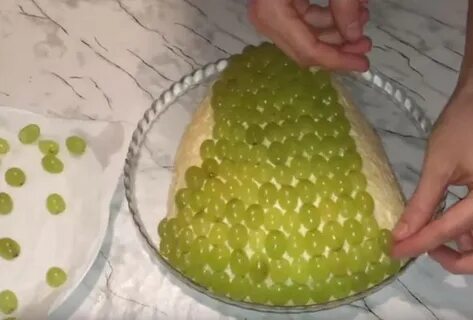 Салат тиффани с виноградом пошаговый
