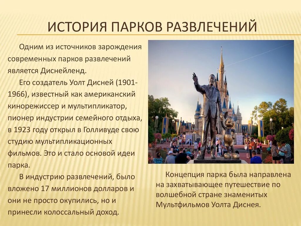 История развлечений