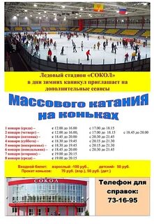 Ледовый дворец коломна катания расписание