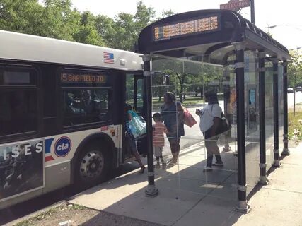 Arrive at the bus stop