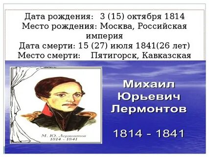 Место рождения михаила юрьевича лермонтова