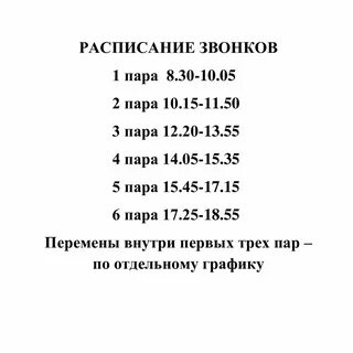 Сколько перемена в университете