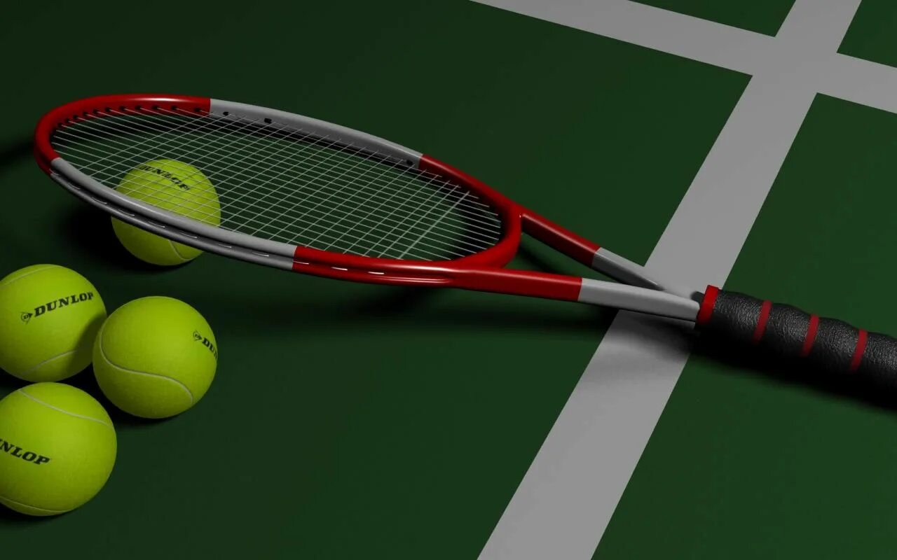 All sports tennis. Теннис. Ракетка на теннисном корте. Большой теннис. Теннисный корт.