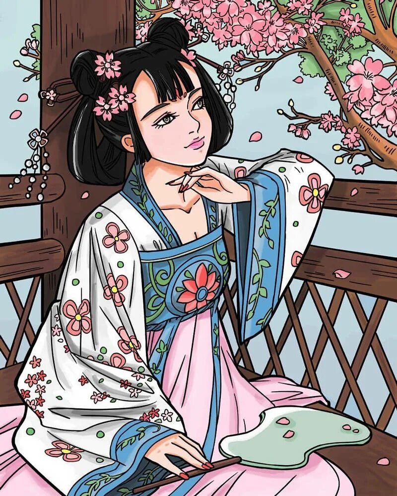 Принцесса сакура. Принцесса Акико. Японские принцессы эпоха Эндо. Японская сказка Акико. Древнеяпонская принцесса.