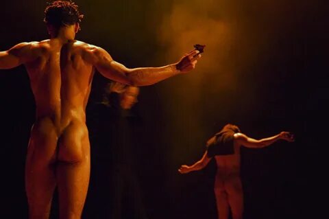 Naked dancers on stage.