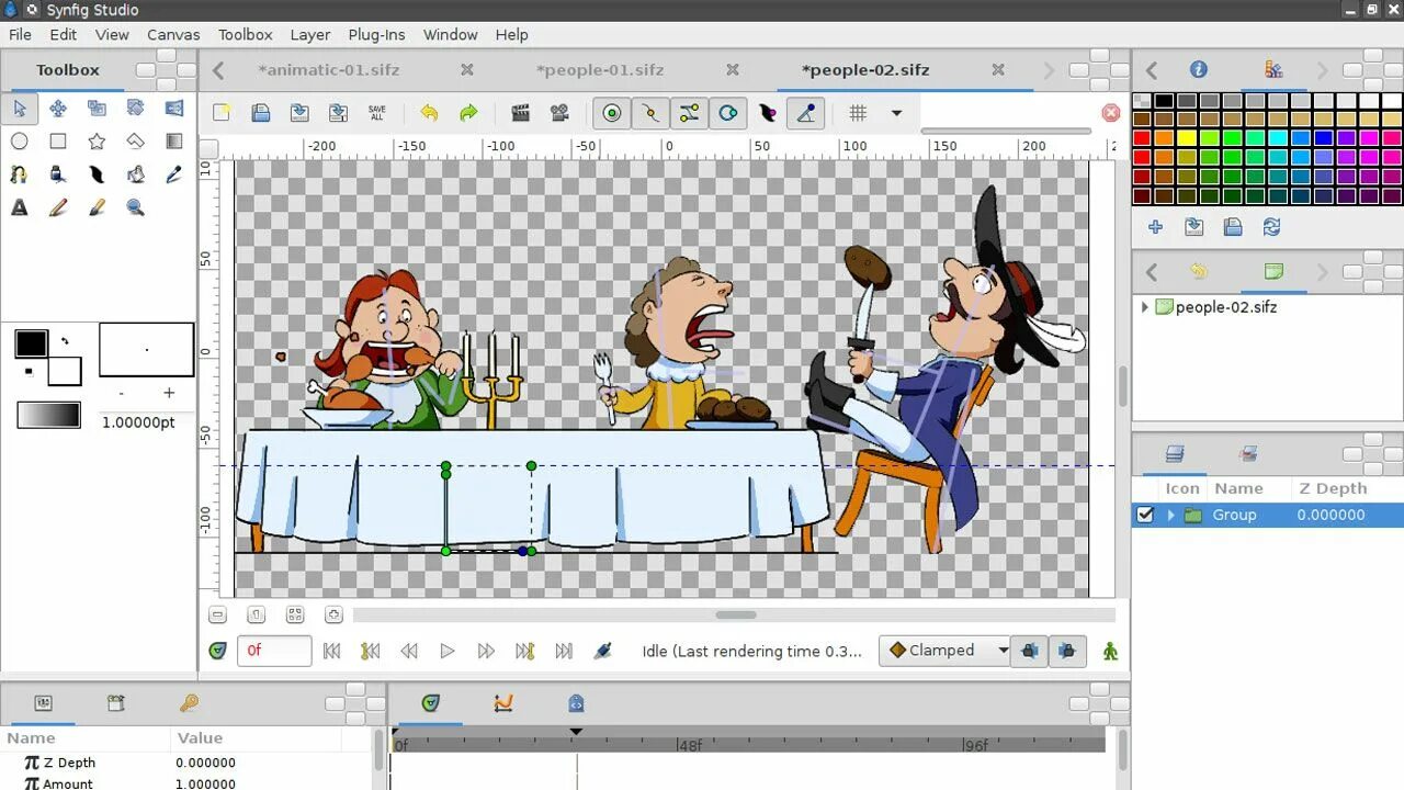 Source animation. Source animation