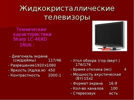 Полная характеристика телевизоров