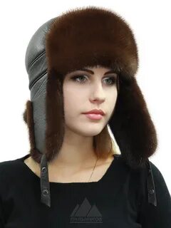 Ушанка из меха норки