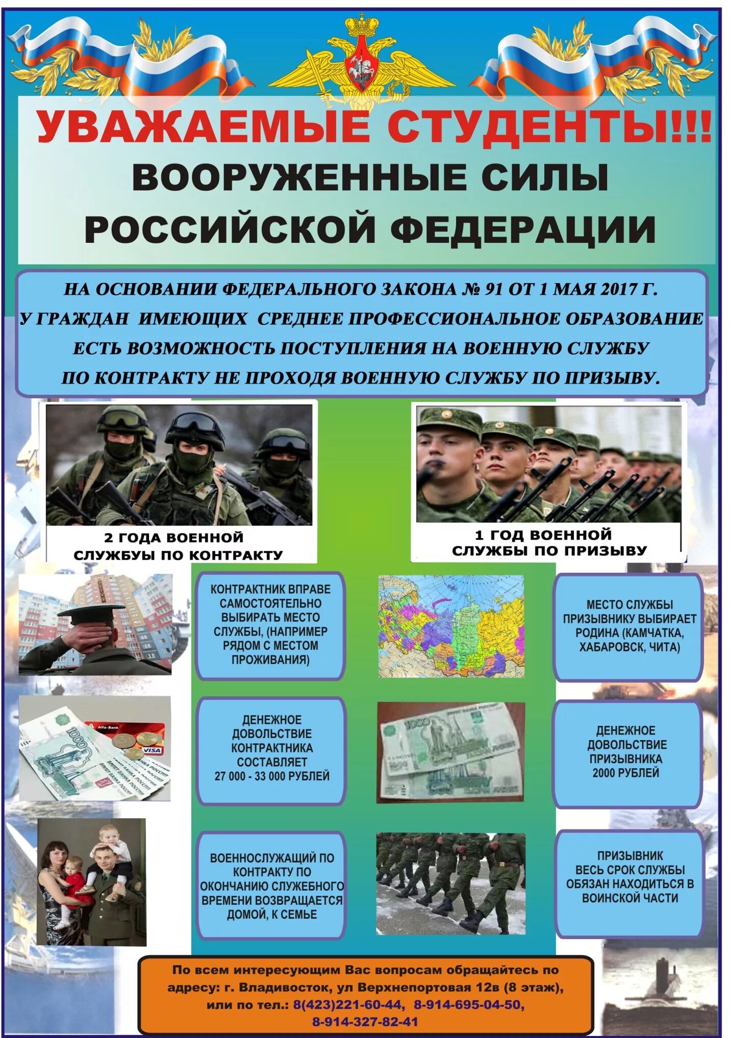 прием на службу по контракту