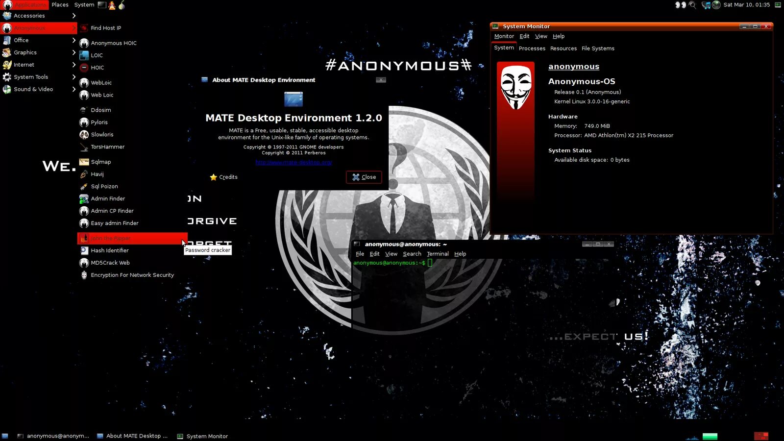 Anonymous hosting