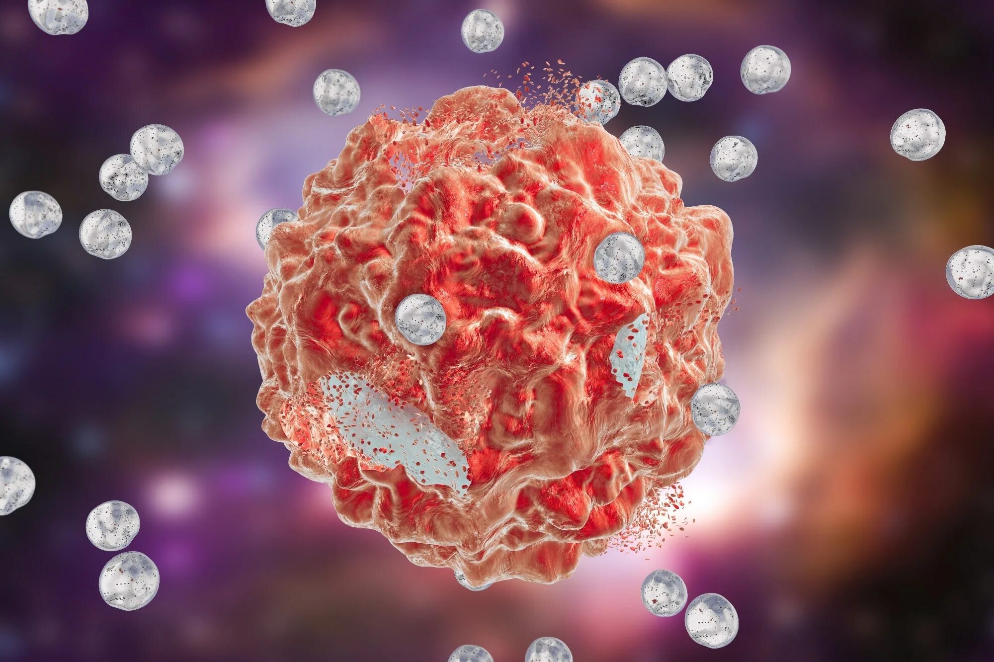 Опухолевые клетки. Наночастицы. Наночастицы и раковые опухоли. Злокачественные клетки.