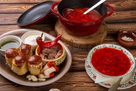 Вкусный блюда из русской кухни