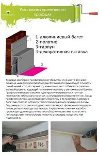 Пошаговый монтаж натяжного потолка