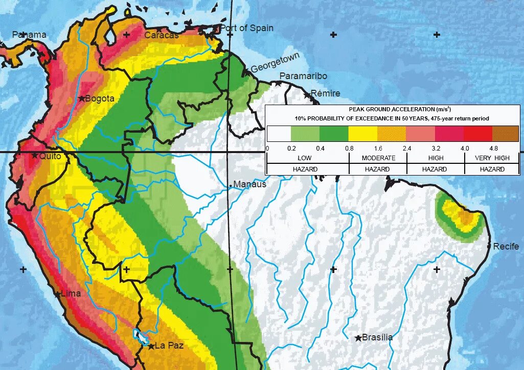 Зона землетрясения северной америки. Карта сейсмической активности Южной Америки. Сейсмоопасные зоны США. Сейсмологическая карта Южной Америки. Карта сейсмологической активности Южной Америки.