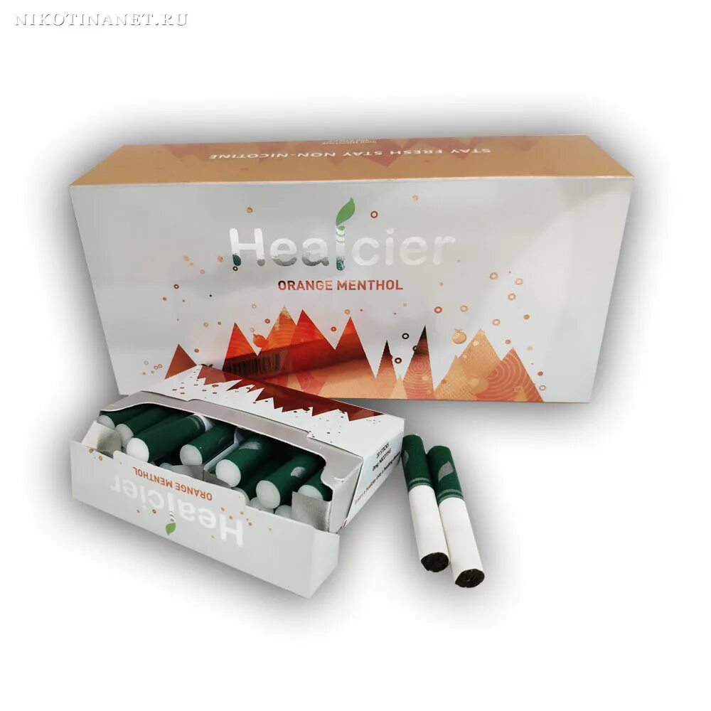 Безникотиновые электронные купить. Безникотиновые стики healcier. Healcier Orange Menthol. Безникотиновые стики для айкос. Блок стики ментол.