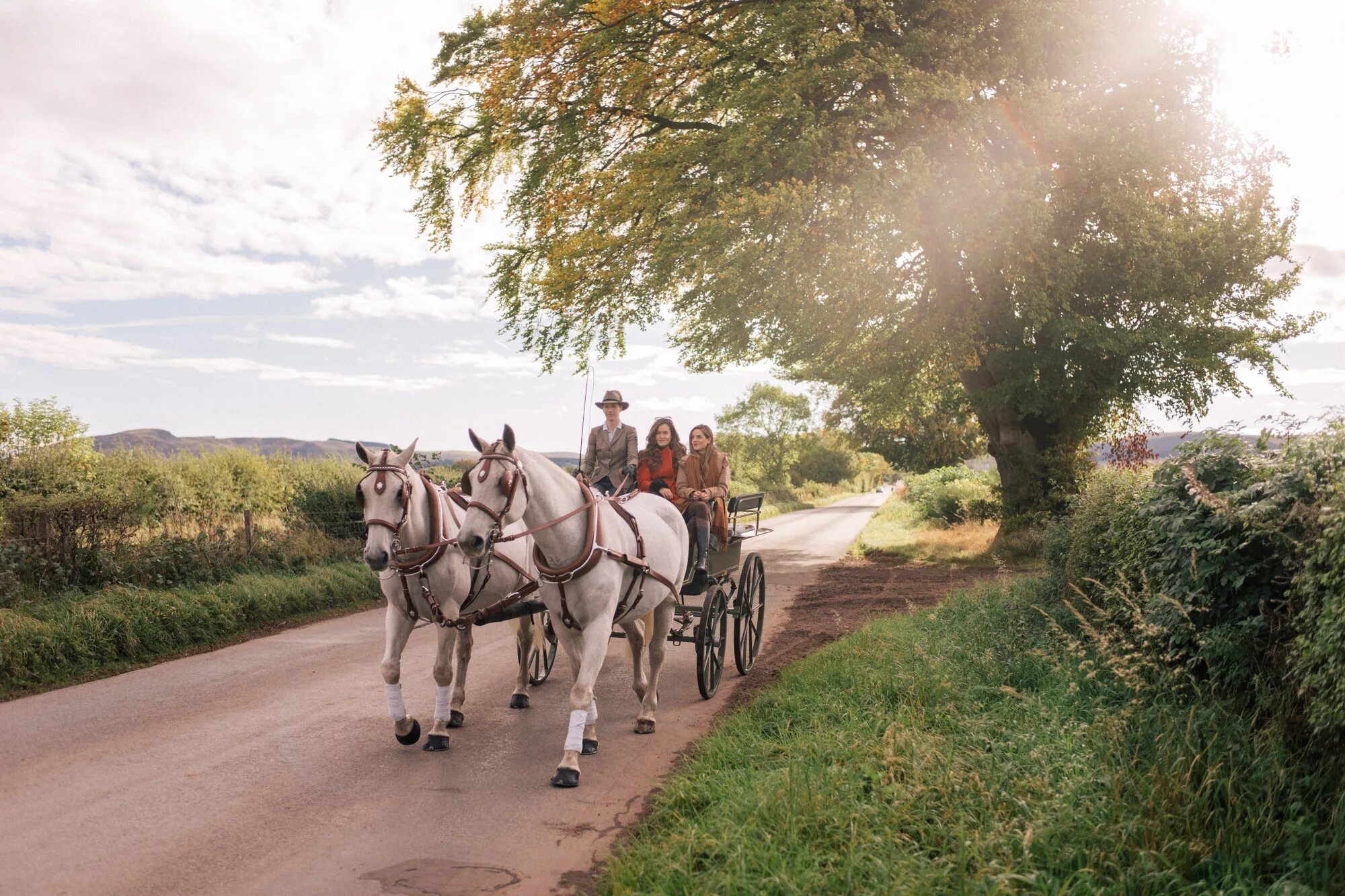 Go to countryside. Go to the countryside. summer holidays in the countryside. countryside holiday. reliable carriage by road красивое фото.