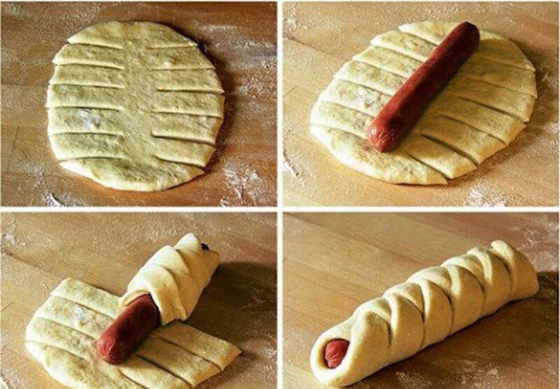 Сосискам в тесте залепить. Как лепить сосиски. Необычные сосиски в тесте. Сосиски в тесте лепка. Как лепить сосиски.