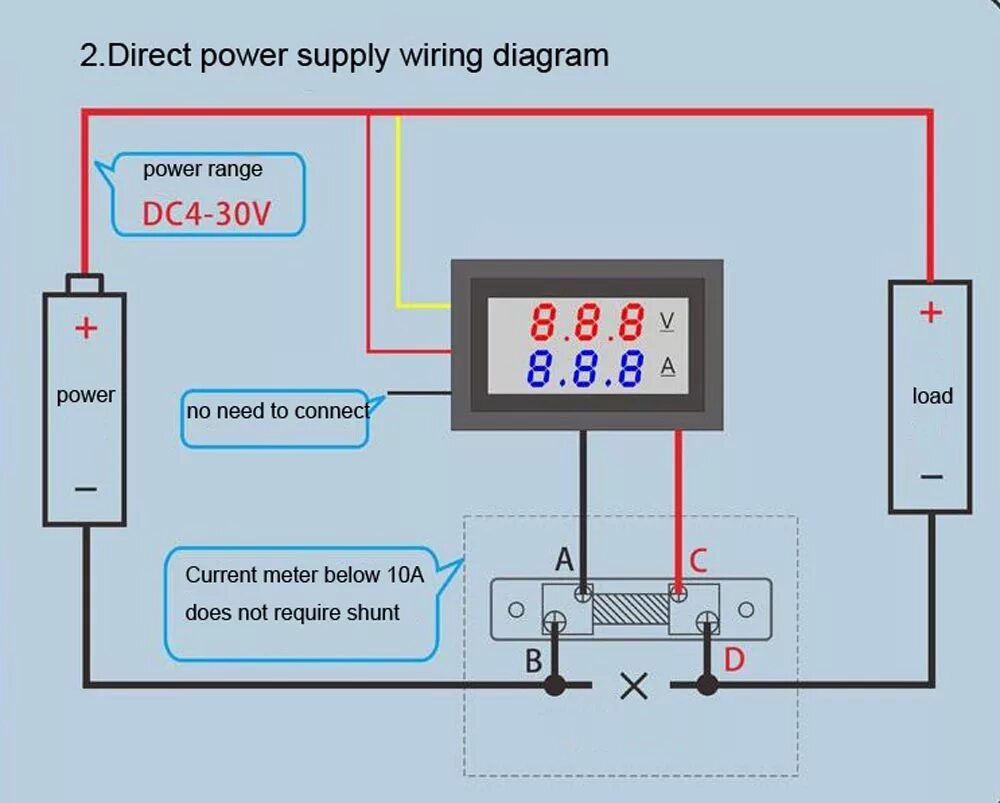 Вольтметр амперметр постоянного тока DC 0-100v 10a. Цифровой амперметр DC 100. Цифровой ампервольтметр DC 0-100в. Амперметр-вольтметр цифровой схема подключения 100в 10а.