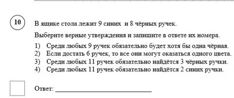 В ящике было 3 синие ручки