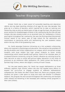 Biography example