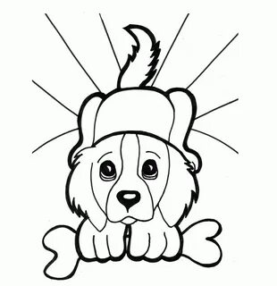 Köpek Evi ile Pet Köpek Boyama Sayfası - Boyama Online