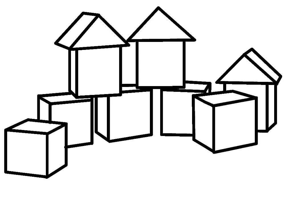 Кубики для детей распечатать Block Coloring Pages PDF Printable  Santa coloring pages, Co