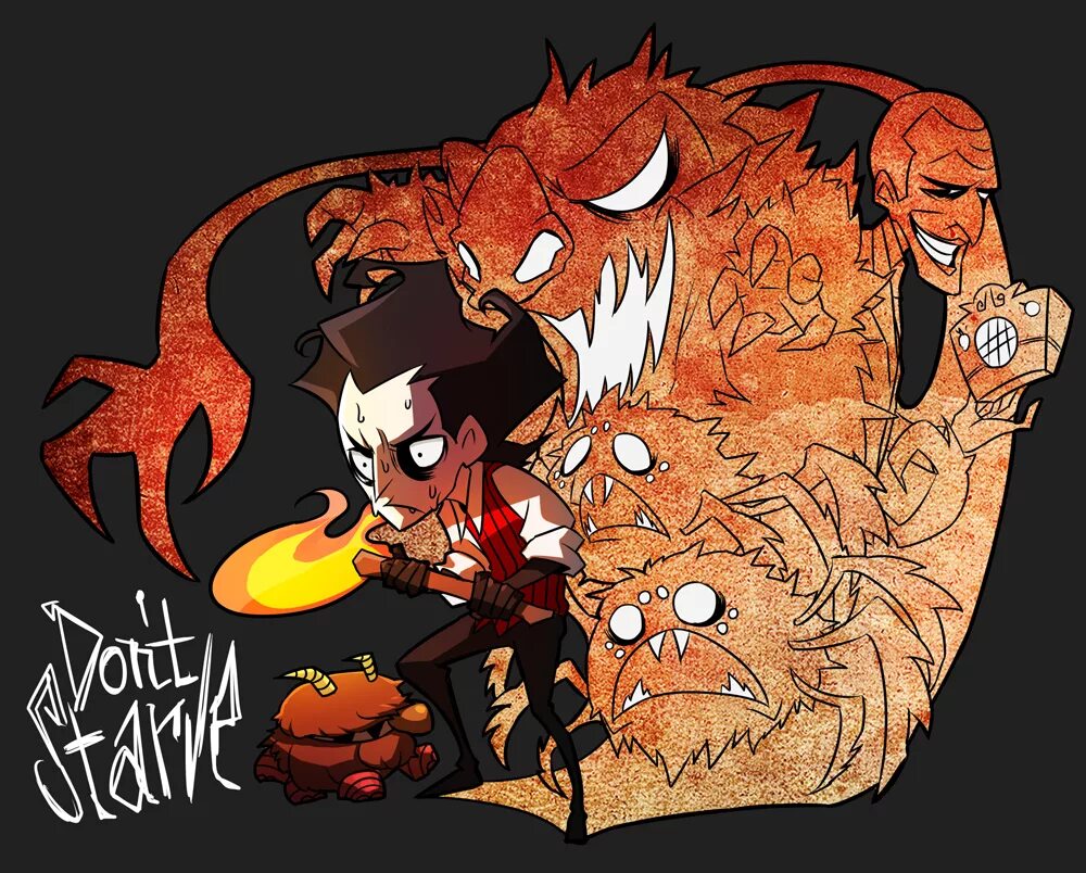 Dont b. Честер донт старв арт. Don't Starve together Честер. Донт старв Уилсон и Честер. Вортекс донт старв.