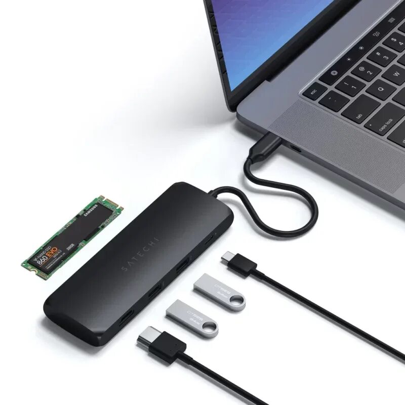 Satechi type c. Satechi USB-C Hybrid Multiport Adapter (with SSD Enclosure) - Black. Satechi Multi-Port Adapter Type-c\HDMI\lan-1шт. Satechi USB Type-c to Type-a Hub. Satechi usb4 Multiport Adapter with 8k HDMI - Space Gray.