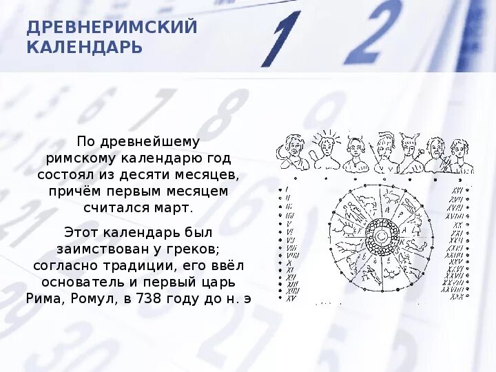 Месяцы древнеримского календаря. Римский календарь 10 месяцев. Древний Римский календарь. Названия месяцев Римского календаря. Календарь в древнем Риме.