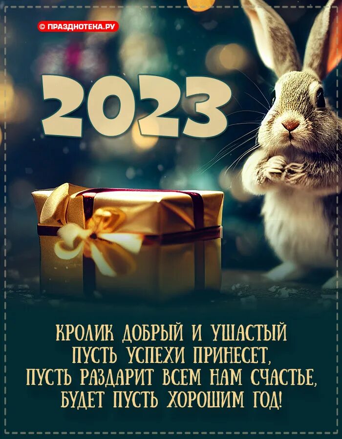 Новогодний кролик. Кролик новый год. С новым годом кролика 2023. Стильные новогодние открытки с кроликами.