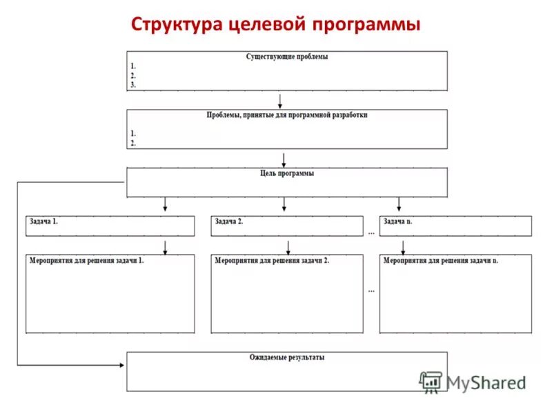 Схема реализации проекта. Структура муниципальной целевой программы. Федеральная программа жилище. Структура целевых программ. Федеральная целевая программа развитие транспортной системы россии.