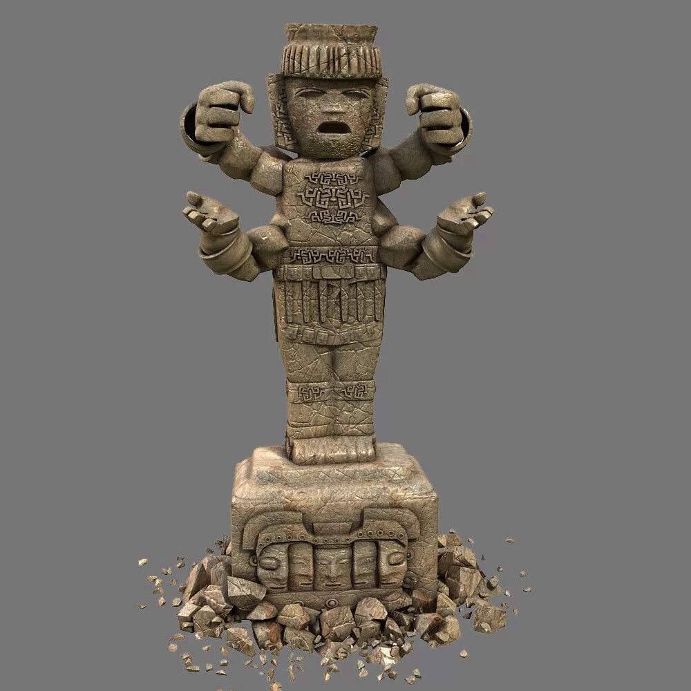 Май идол. Тотем ацтеков. Totem Aztec 3d модель. Ацтеки идолы. Ацтекские статуи.