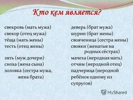 Золовка это кто в семье