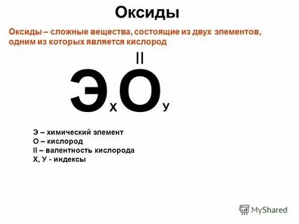 Валентность металлов с кислородом
