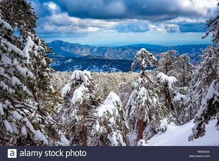 Winter Landscape, idyllic landscape with snow covering the cliff and a beau...