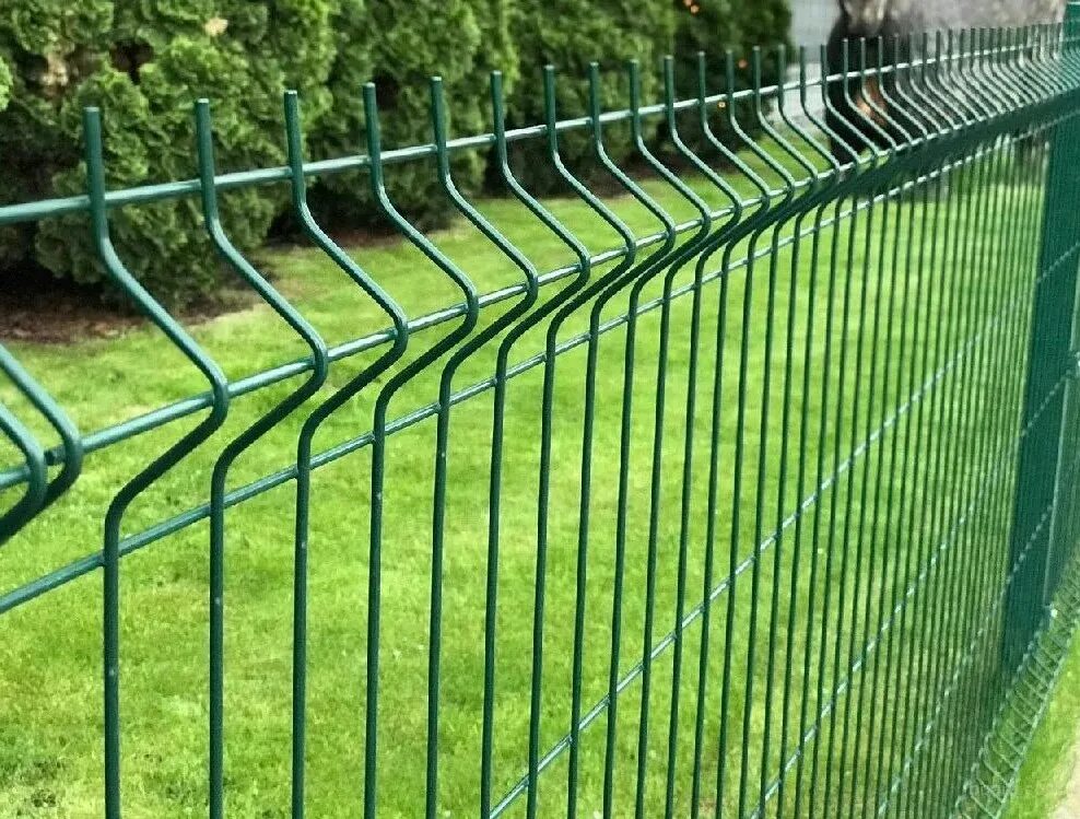 ограждение махаон с150. ). 03х2. панель 3d ограждения 2030*3000. 5 гиб 100 (ral 6005 (зеленый) яч.