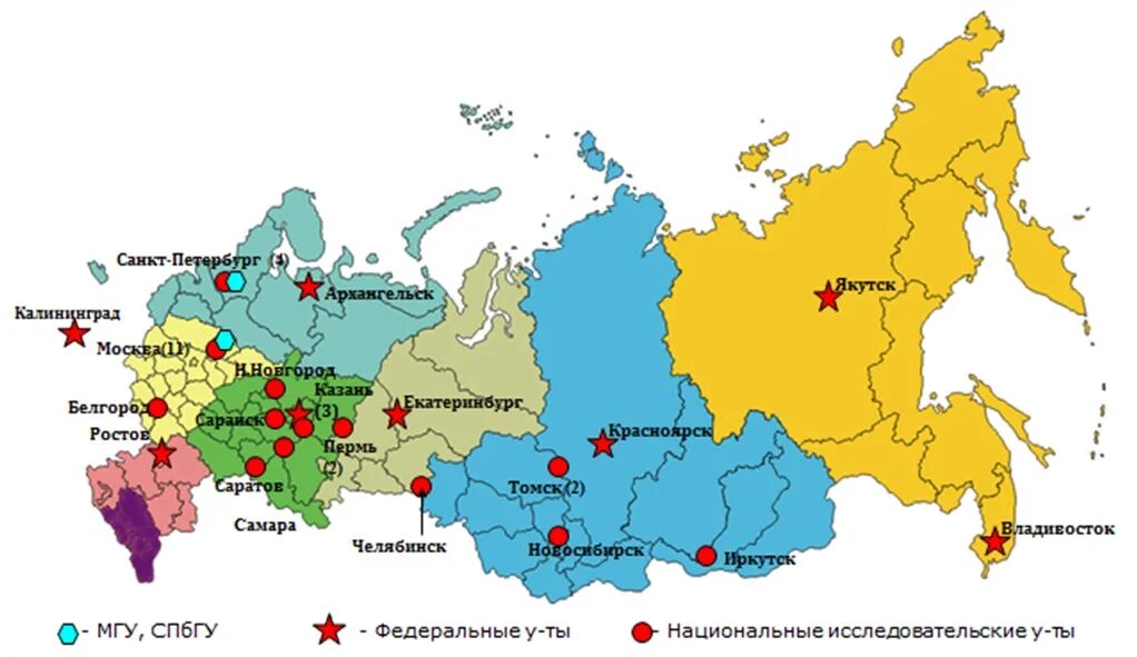 Федеральные университеты России на карте. Наукограды России на карте. Научные центры России на карте. Наукоград РФ карта. Российские наукограды