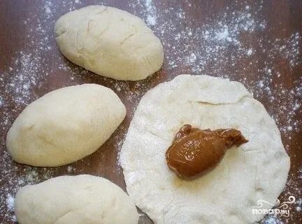Бездрожжевое тесто с вареной сгущенкой