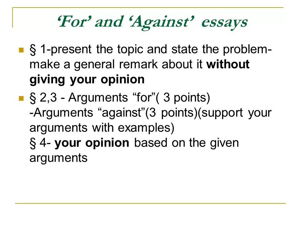 Arguments for and against. For and against essay. For and against essay темы. For and against essay структура. Шаблон for and against essay.