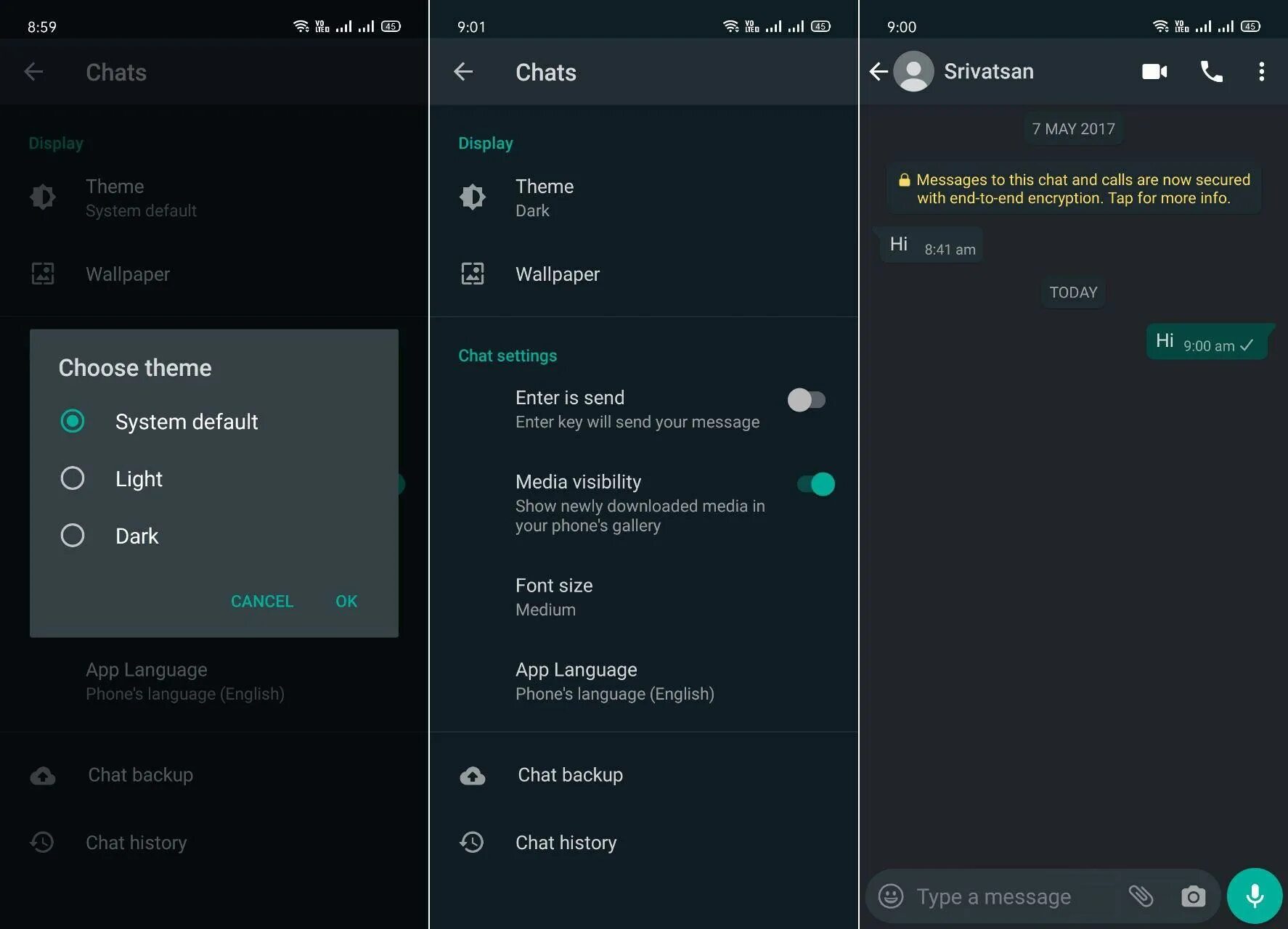 Как сделать темную тему на андроид. Whatsapp темная тема. whatsapp темный режим. тёмная тема ватсап андроид. whatsapp скриншоты темная тема.